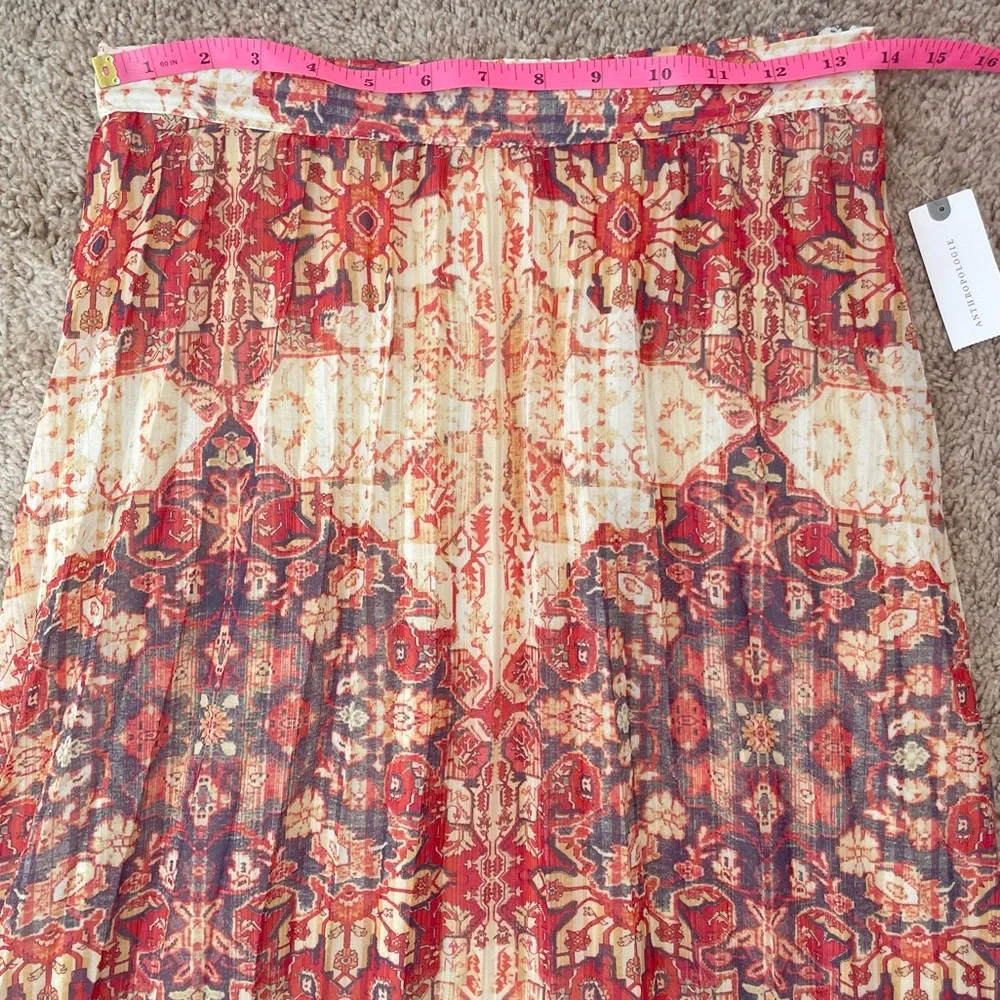 NWT Anthropologie Akemi + Kin Laurel Canyon Pleated Midi Skirt Size Small